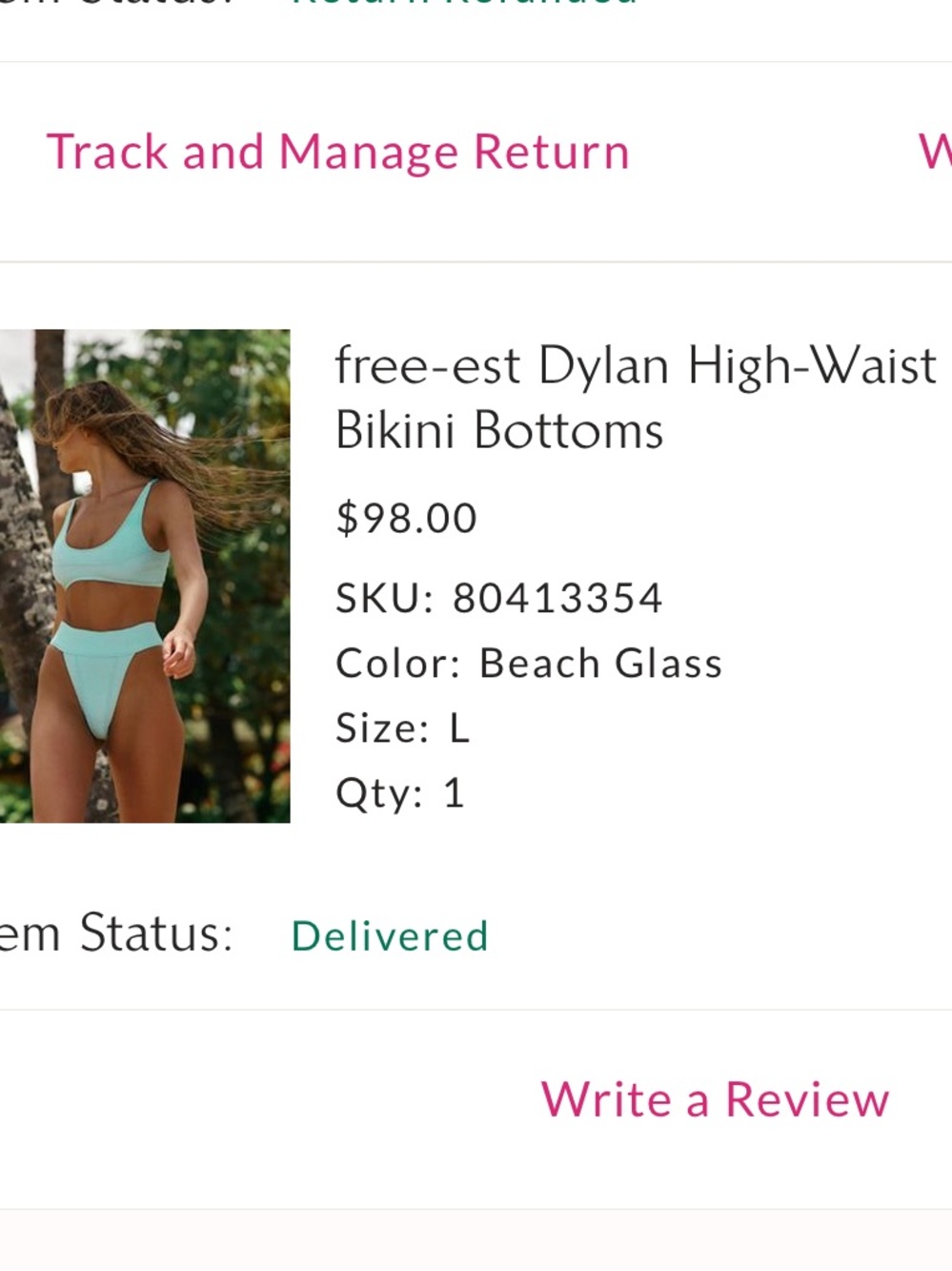 Free People Dylan High-Waist Bikini Set in Beach Glass